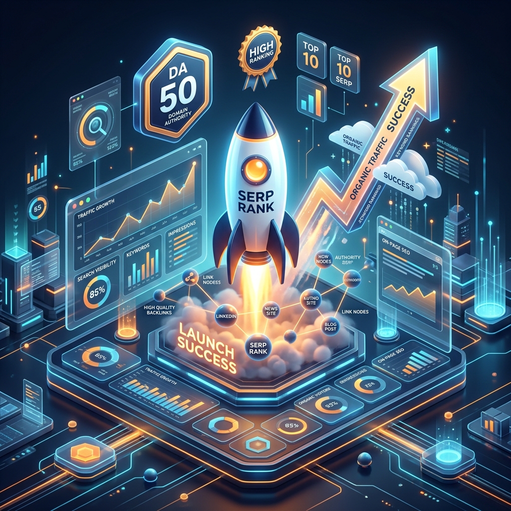 Ilustrasi Mesin Otoritas 3D PBN Backlinks